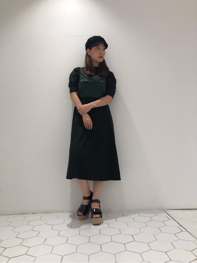 ♥新作 ビスチェ付きパワショルカットワンピ♥