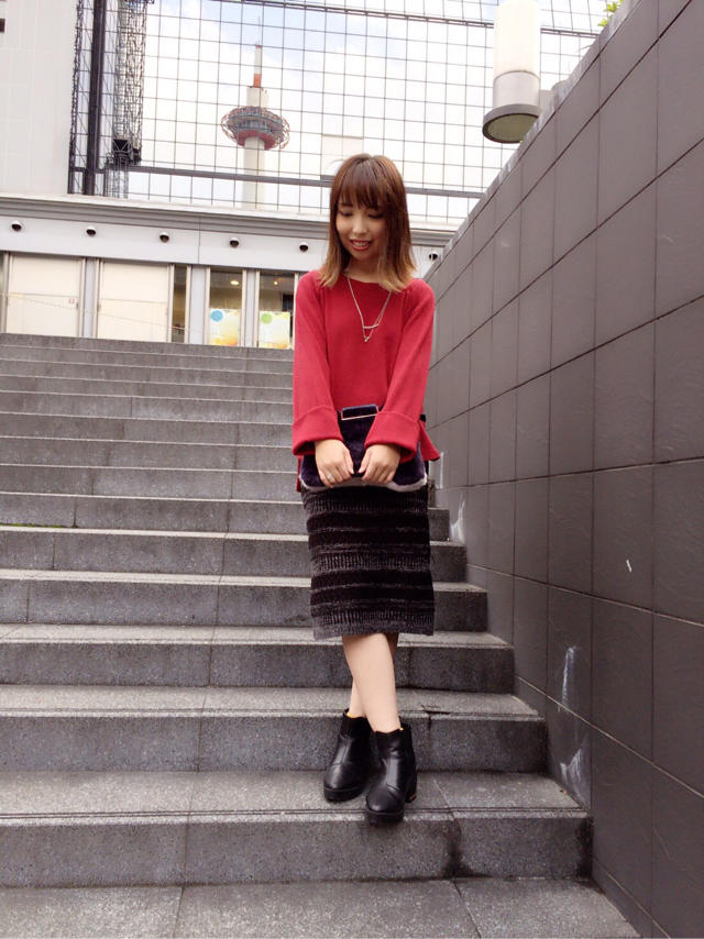 トライバル柄ニットタイトスカート♡まーちゃん