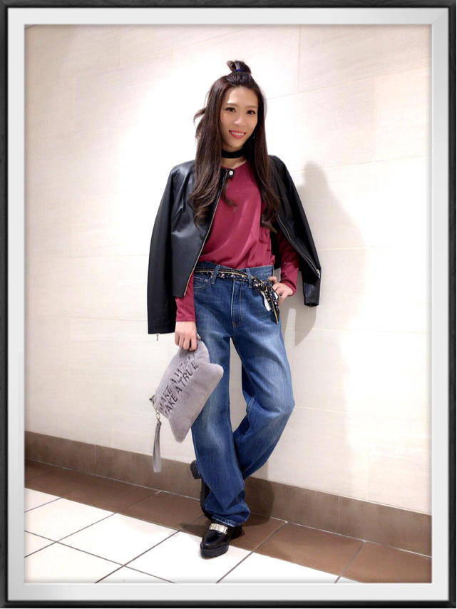 ふゆかオススメoff style!!ストレートデニム♡