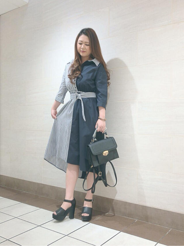 ブロッキングシャツワンピース ❤❤最後におまけ付き✩.*˚    コバ
