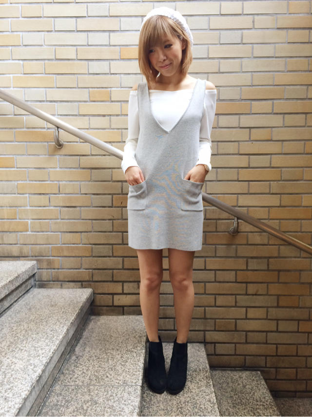 インナー付き深Vネックジャンスカ  ☆  #オフショット   ✎ まーちゃん