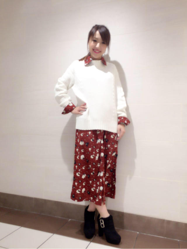 ありちゃ×チーフが着るポルタで人気のレトロフラワー柄シャツ♡ヘルプオフショット♡まーちゃん