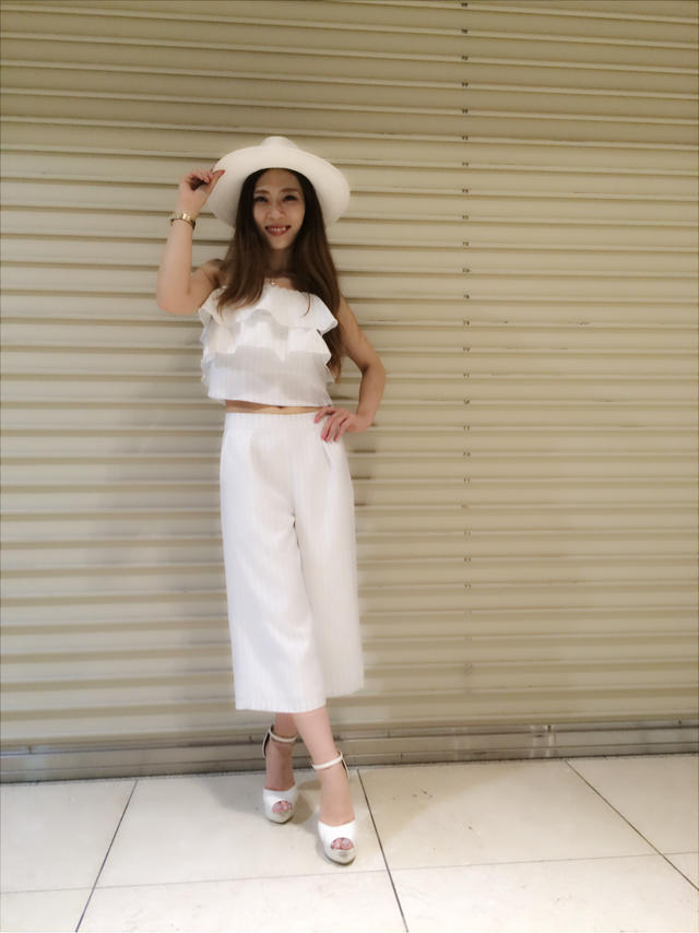 ポルタで人気のフリルベアストライプセットアップが再入荷♡まーちゃん