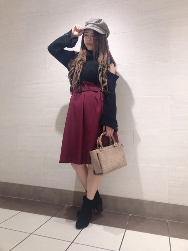 ［NEW］こばちゃんが着る京都店で人気のコーデ❤️肩開きニット×フレアスカート❤️masami