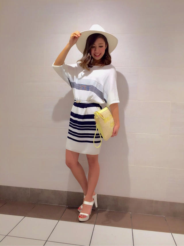 今から使えるニットボーダーワンピ♡まなみん初投稿♡