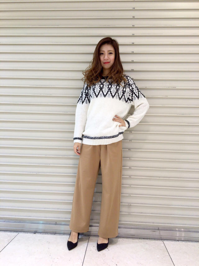 大人気！！ノルディックニット×ストレートカットパンツ♡♡ありちゃ