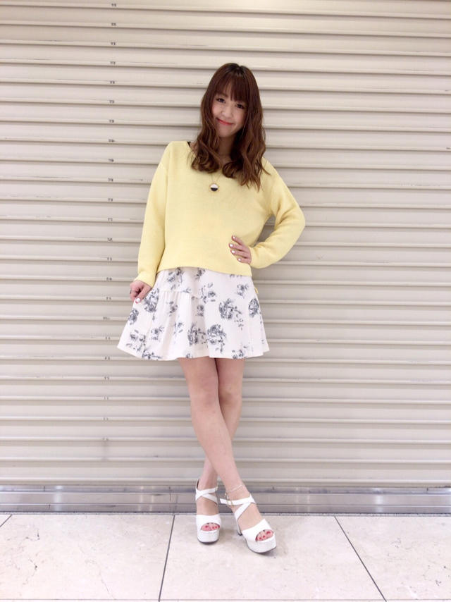 リボンニット×花柄スカート♡♡ありちゃ