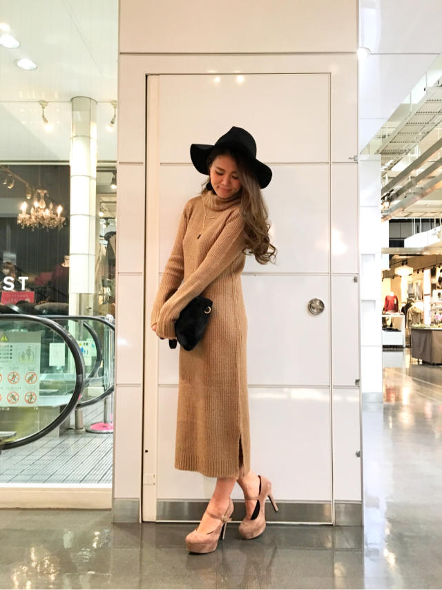 1枚でサラッとオシャレに♡！/アルパカ混ニットワンピ♡内田