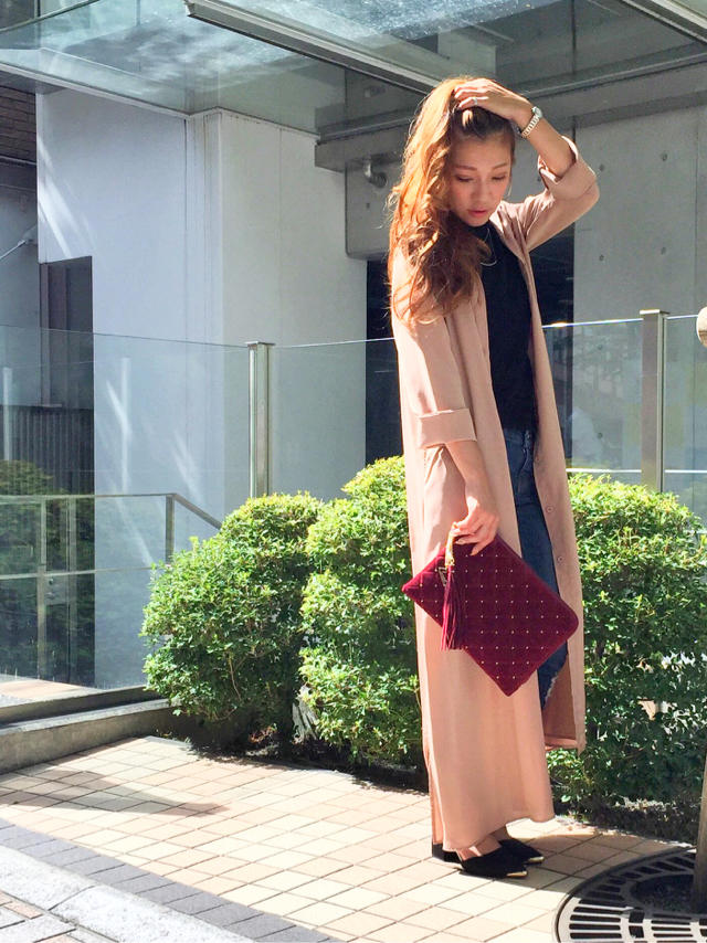 ロングシャツで一目置かれコーデ♪♪NEW スタイル♪  あやか