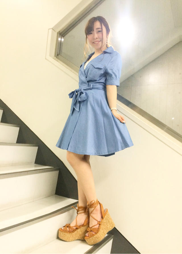 カシュークールシャツ風ワンピース♪ちひろ