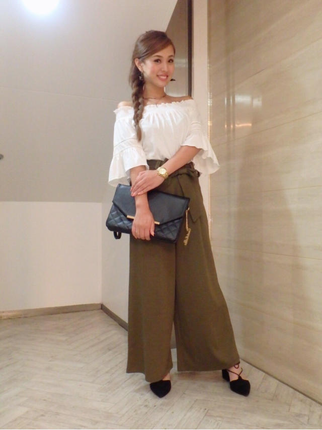 スタイルアップ☆華奢見せオフショル♡ゆみこ