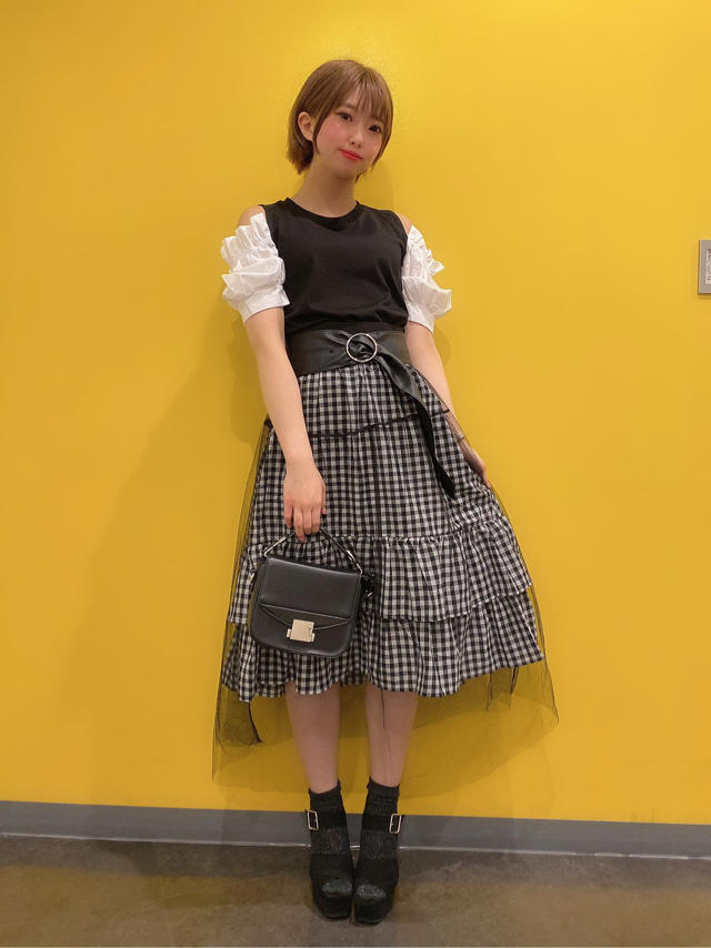 ティアードスカートを使ったガーリーコーデ♡abe
