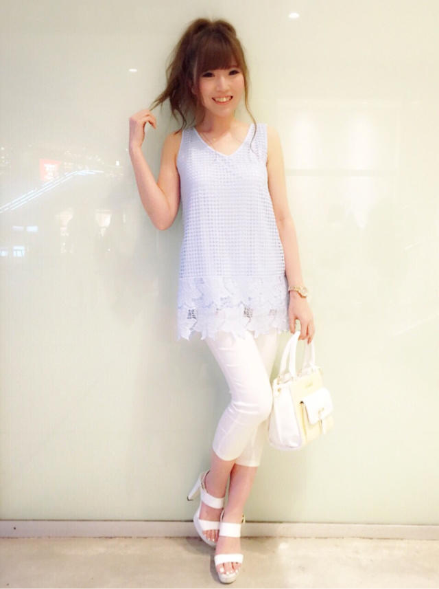 袖レース♡ノースリトップス♪あいあい♪