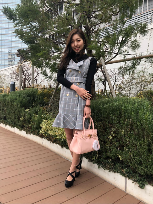 チェック柄ダブルマーメイドジャンスカ♡Nami