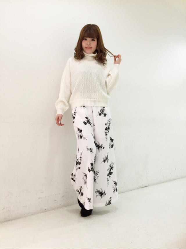 モヘアニット×花柄ワイド♡福岡旅行♡
