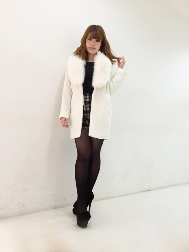 ボリューム襟ファーコート♡