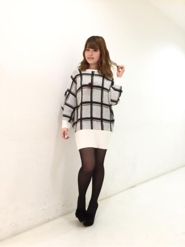 ニットチュニック♡新作ファーネックレス