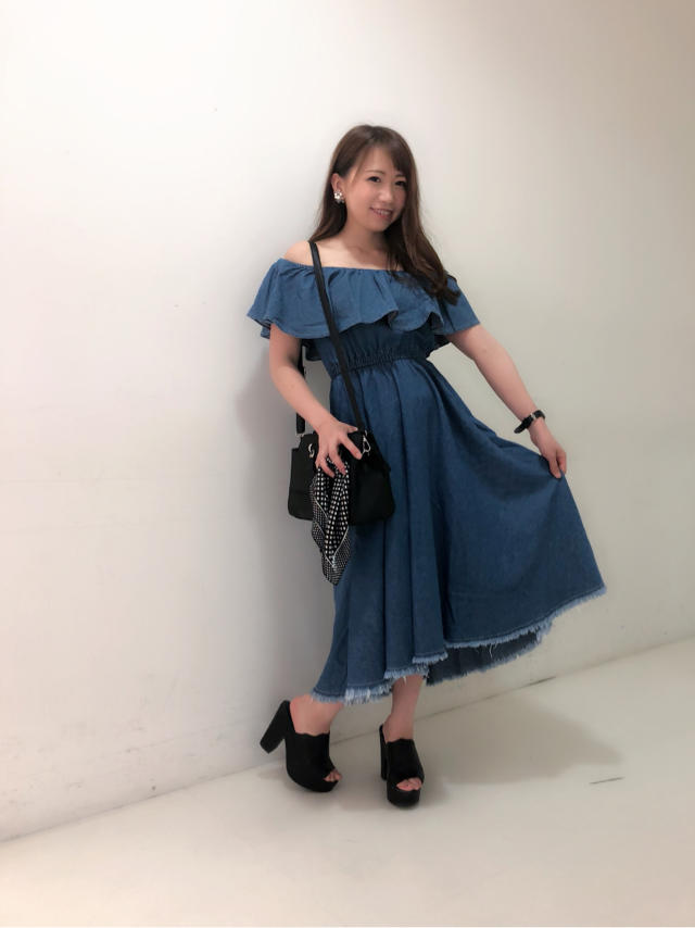 ★デニムオフショルワンピ★