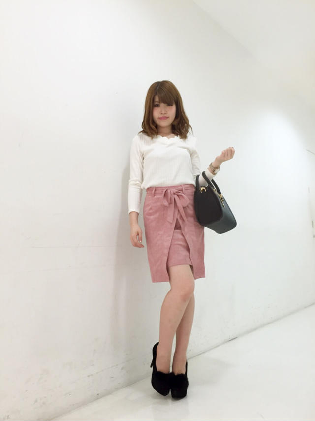 ラップ風デザインスカート♡
