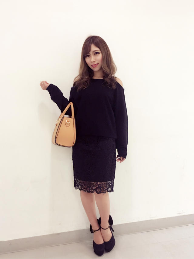 "ALL BLACK"で大人Ladyなcode*⑅♡✧ゆう⋆ᙏ̤̫͚*