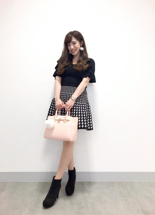 千鳥柄ニットセットアップ♡♡オススメ小物itemもご紹介っ(⑅•͈ᴗ•͈).:*♡ chisato