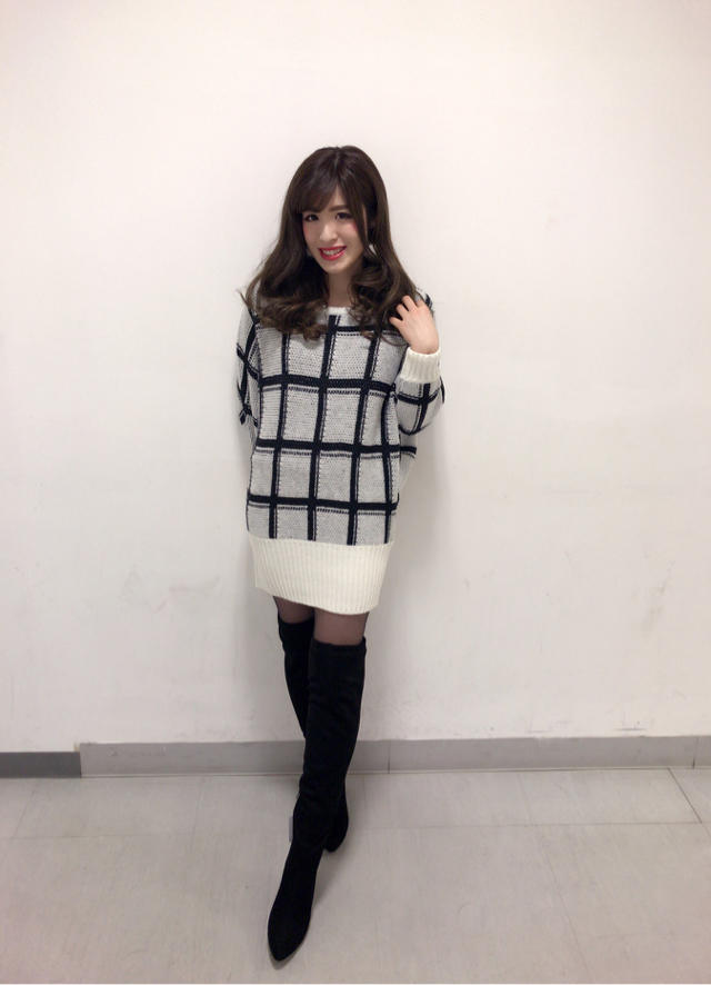 チェック柄♡♡人気のニットチュニック( ⁎ᵕᴗᵕ⁎ )*⑅ ちさと