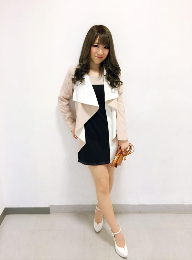 新作♡カラーブロック半袖ワンピ