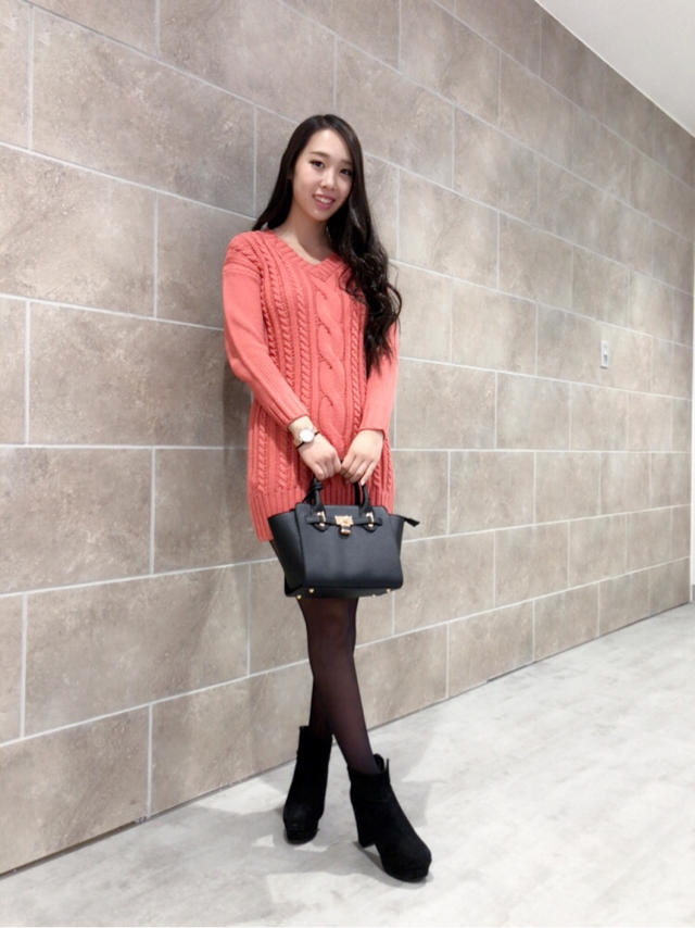 2017年last blog♡  バックリボンニットワンピ♡  Risa