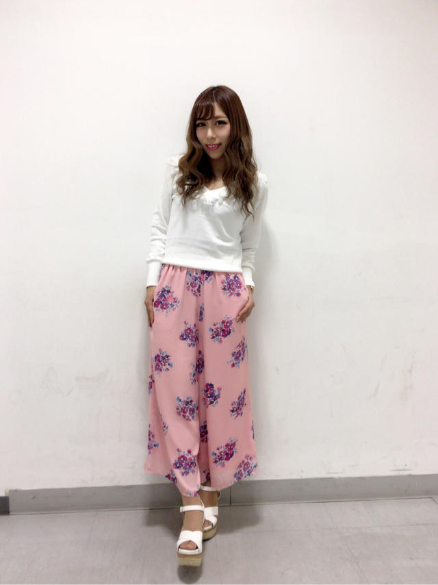花柄ワイドパンツで春CODE❁✧*。ゆう⋆ᙏ̤̫͚*