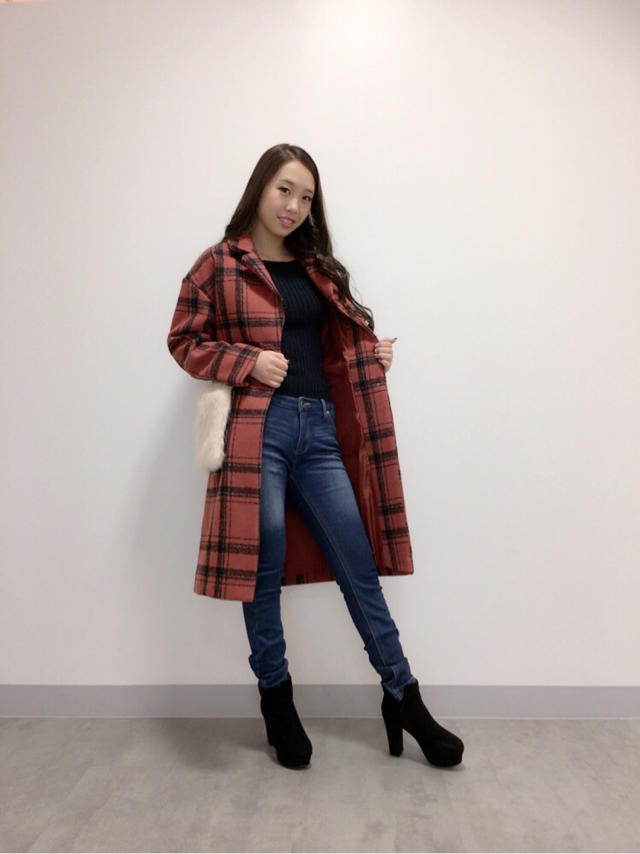 トレンド感満載のチェック柄チェスターコート☆ Risa