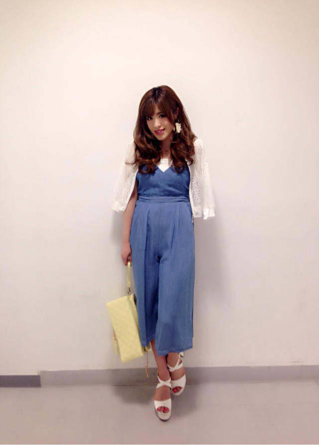 カタログ掲載！！カシュクールデニムワイドサロペット♡