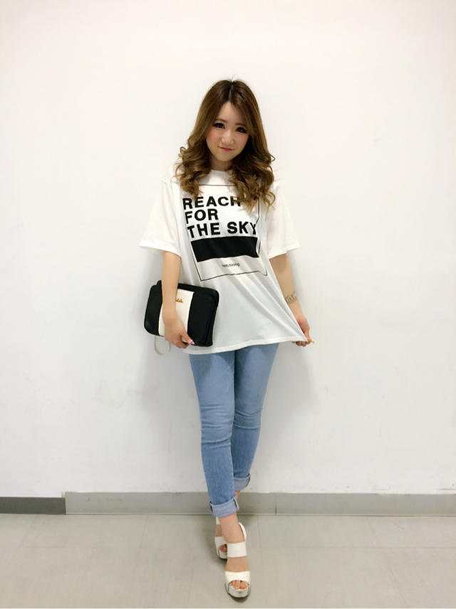 人気のBIGシルエットTシャツ❤︎着回しcode．はるにゃん