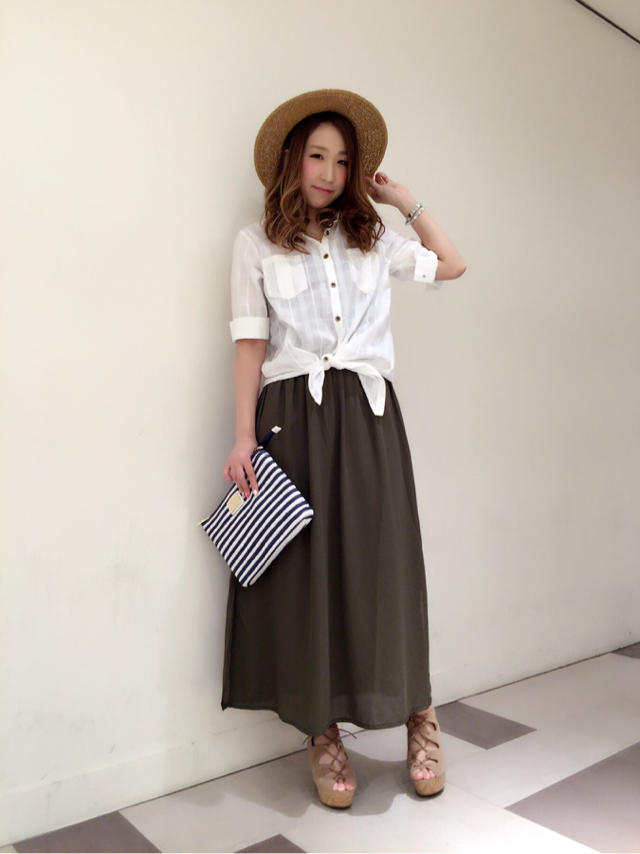 夏に着たいっ♡カジュアルスタイル〜〜ちなみにちろも購入しましたよ♡去年の長スパ！！