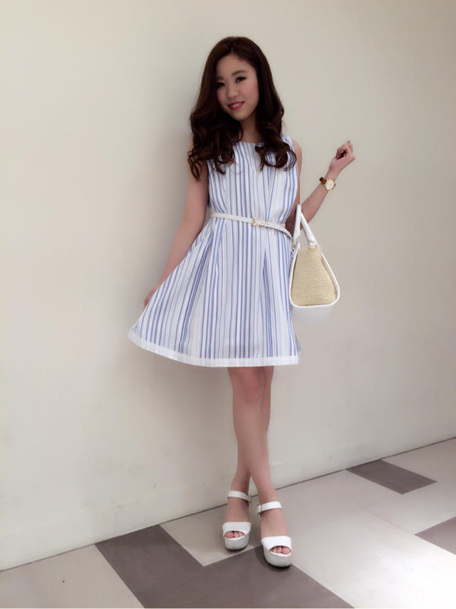 とっても夏らしい爽やかワンピ♡