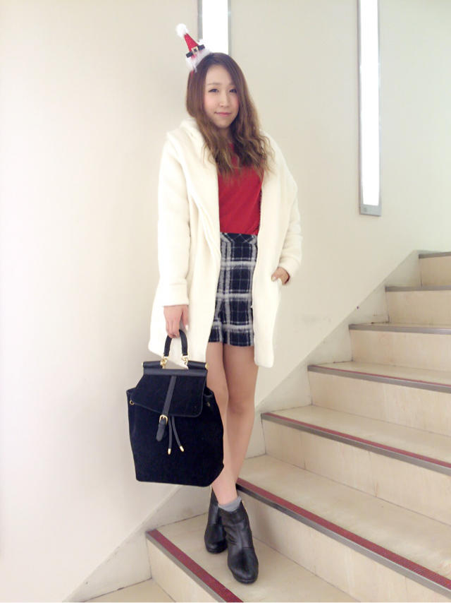 今日はイブ♪♪再入荷の羽織りで友達とクリパコーデ♡nao
