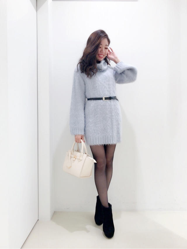一押しのフェザーラメニットチュニック♡chisato