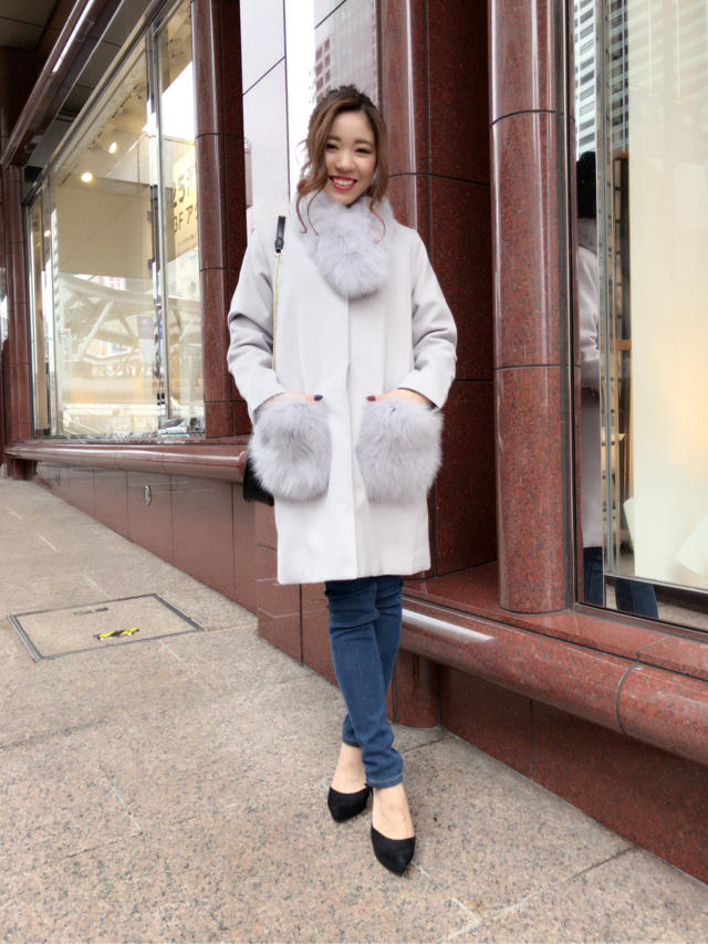 今日から店舗限定！ノベルティ ＆ ファーティペット付きコート発売♡chisato