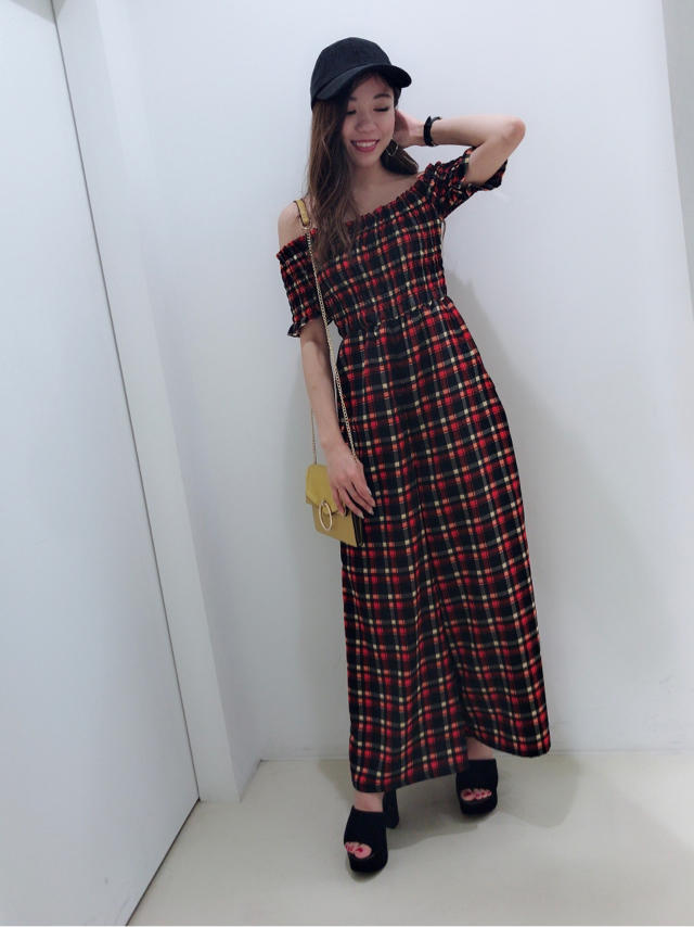 【NEW ARRIVAL vo.3】チェックオールインワンで秋先取りコーデ♡chisato