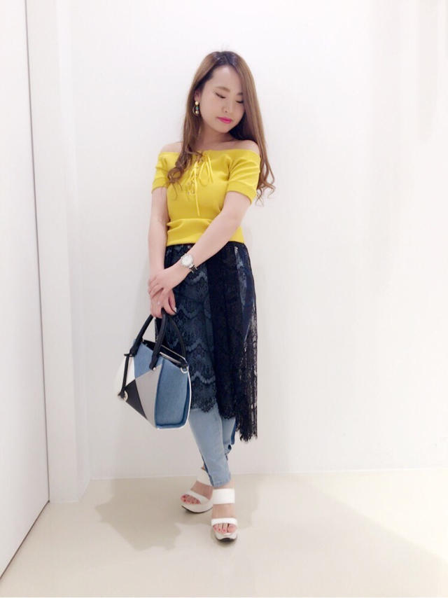 今年らしくレーススカートコーデ♡chisato