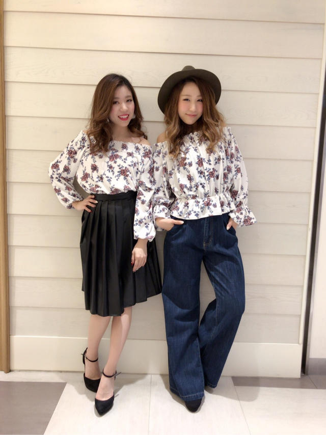 春見えもバッチリ！！トレンドのベロア素材と花柄でおソロコーデ♡nao