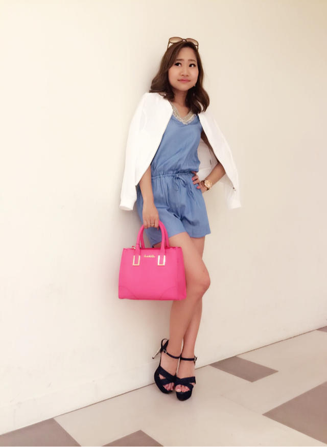 デニムオールインワン♡ビジューがかわいいっ！！