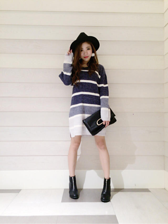 ゆったりボーダーニット♡chisato