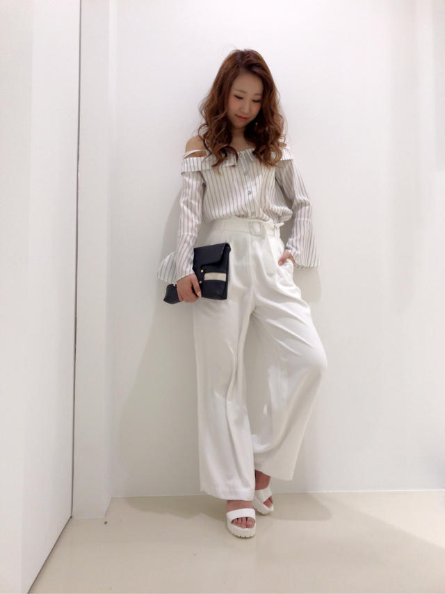 爽やか春のホワイトコーデ♡動きやすさ満点◎お花見などにも♡new nail☆nao