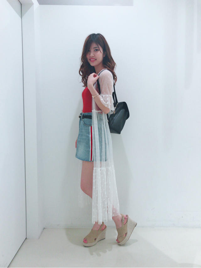 【Beach Collection  vol.3】シースルードットカーディガンで夏らしく♡aika