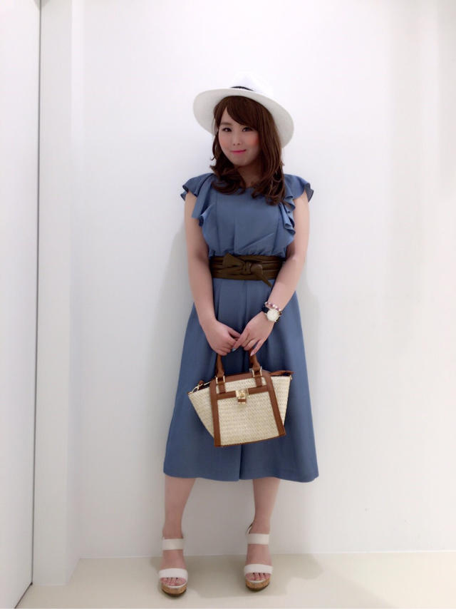デニムロンパースで夏らしく☆1枚でコーデ完成の楽ちんコーデ♡nao