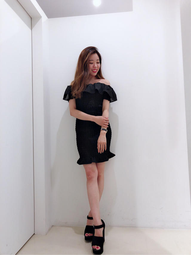 カジュアルでも◎！シャーリングワンピース♡chisato