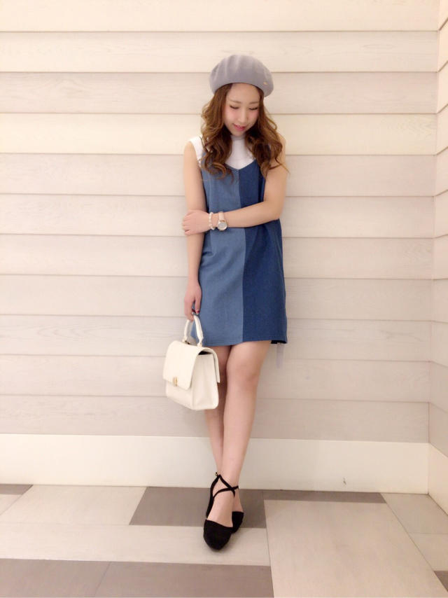 着こなし次第で今から着れる♡デニムのバイカラーワンピース♡chisato