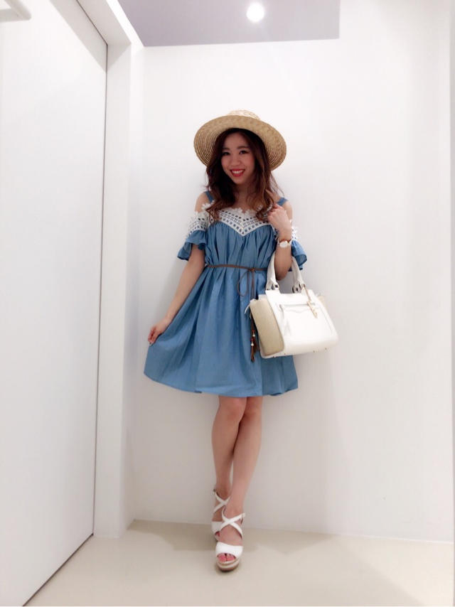 まいやん着用♡レースワンピでデート服♡chisato