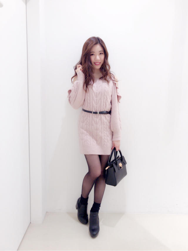 お揃いのニットワンピース♡chisato 