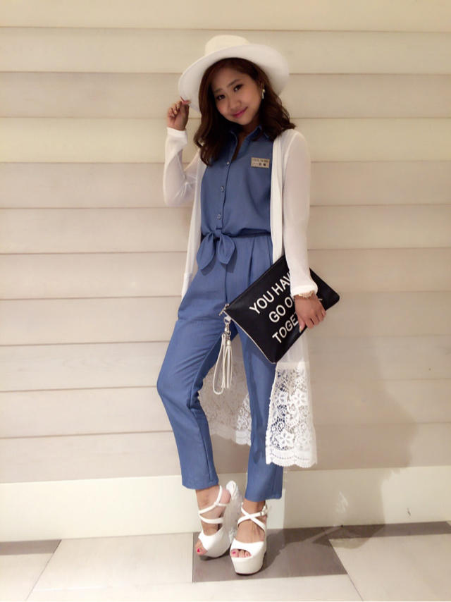 デニムカラーのオールインワン‼︎着回しも！NewHair♡♩みか